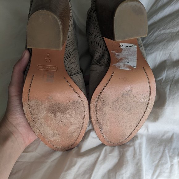 Coach laser cut booties - 8.5 - Picture 3 of 7